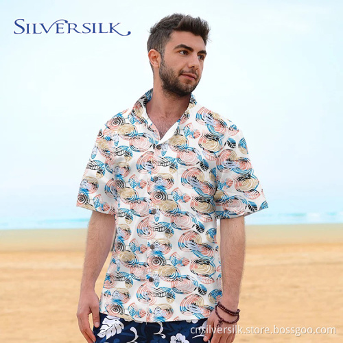 Vintage Print Fish Leaf Shirts Sublimation for Men